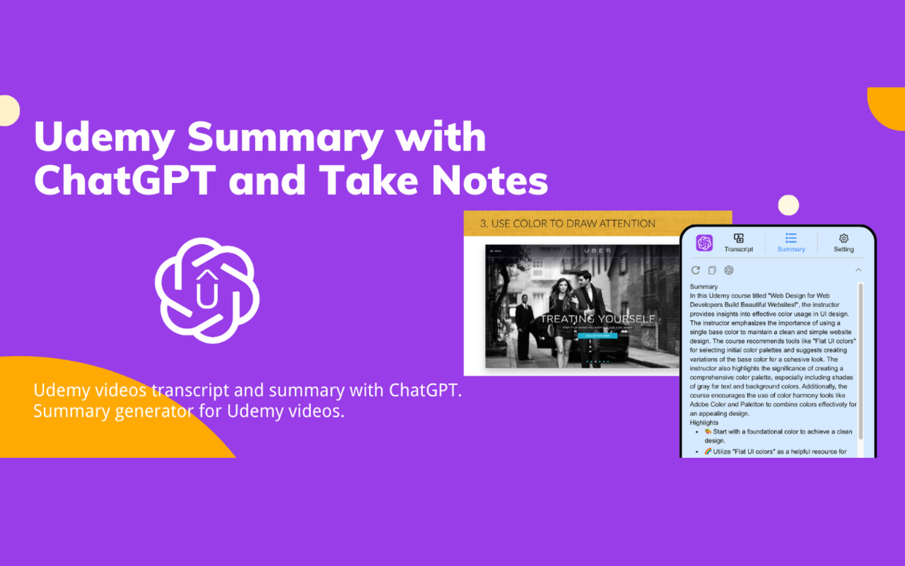 Udemy Summarizer with ChatGPT and Take Notes - NoteGPT