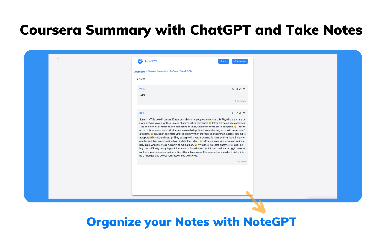Organize Notes