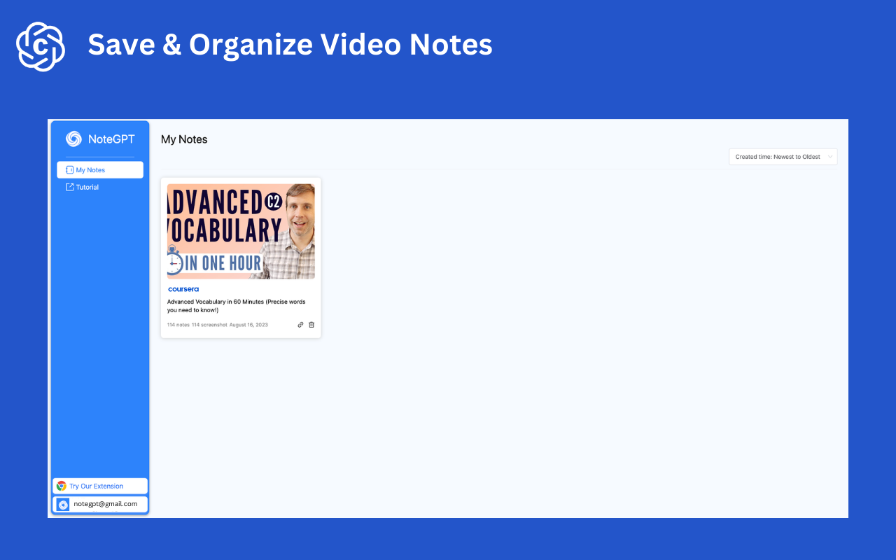 Managing Courses, Notes and Summaries